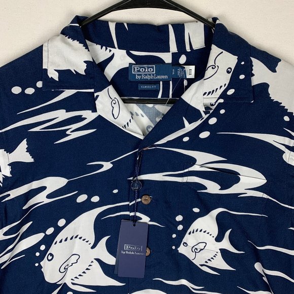 Polo Ralph Lauren Aquatic Fish Button-up Shirt - Picture 2 of 5